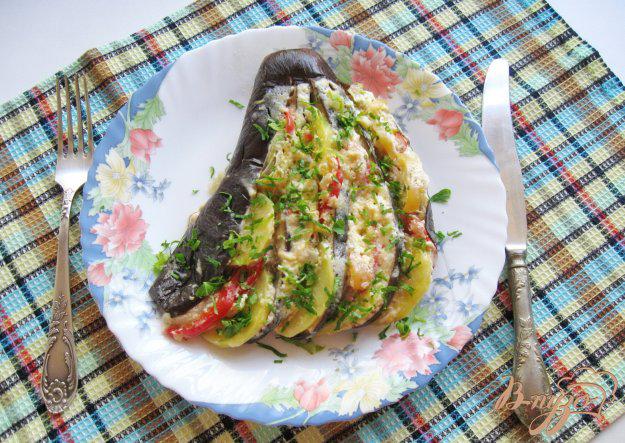 фото рецепта: Баклажаны с овощами под соусом