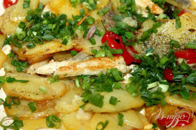фото рецепта: Картофель по - домашнему с курицей и телятиной