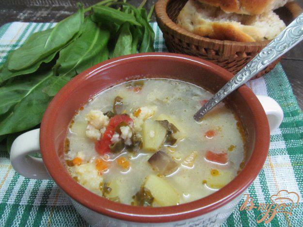 фото рецепта: Суп с пшеном и щавелем
