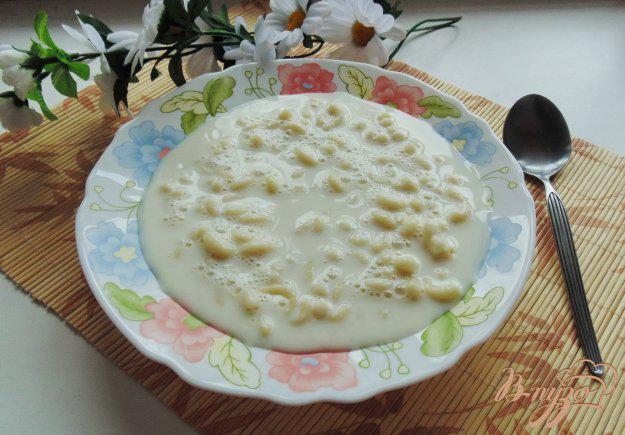 фото рецепта: Молочный суп с макаронами «рожки»