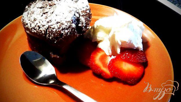 фото рецепта: Пирожное шоколадный вулкан