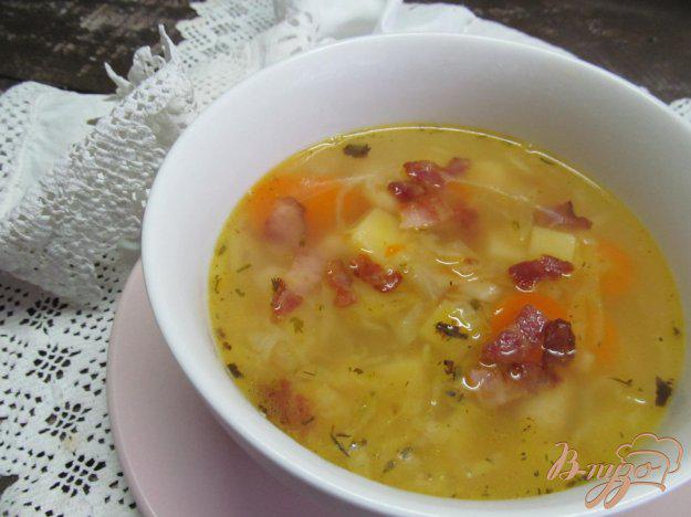 фото рецепта: Овощной суп с квашенной капустой на беконе