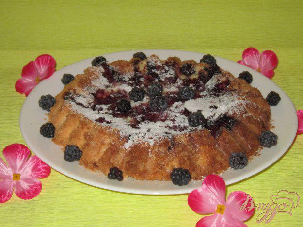 фото рецепта: Бисквитный пирог с ежевикой