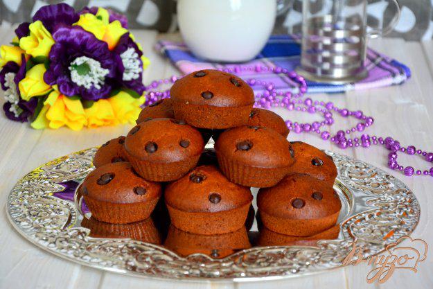 фото рецепта: Постные медовые кексы с шоколадными каплями