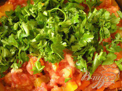 Фото приготовление рецепта: Мясной террин с овощами и каперсами шаг №3