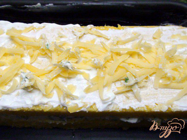 Фото приготовление рецепта: Полента с сыром и зеленью. шаг №6