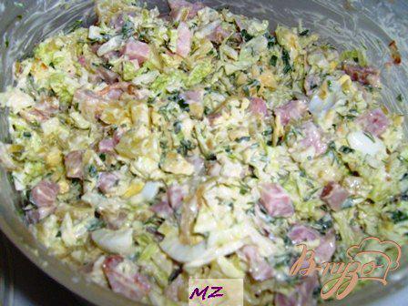 Фото приготовление рецепта: Салат с копченной курочкой шаг №5