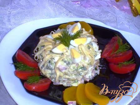 Фото приготовление рецепта: Салат с копченной курочкой шаг №6