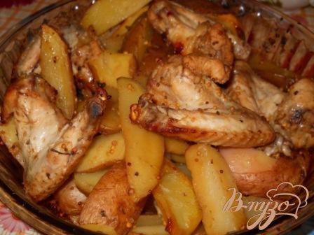 Фото приготовление рецепта: Курица запеченая с картофелем в рукаве шаг №5
