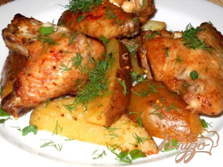 Фото приготовление рецепта: Курица запеченая с картофелем в рукаве шаг №6