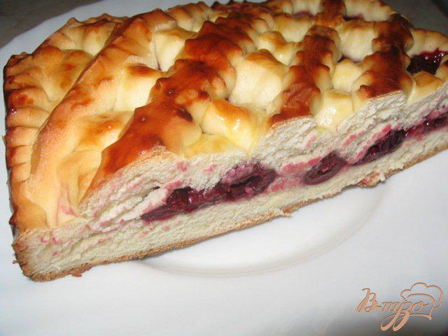 Фото приготовление рецепта: Пирог -решетка с вишней шаг №6