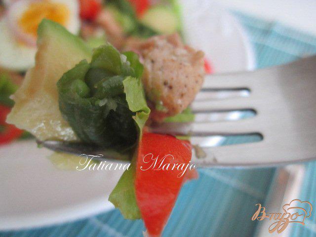 Фото приготовление рецепта: Фасолевый салат с семгой шаг №3
