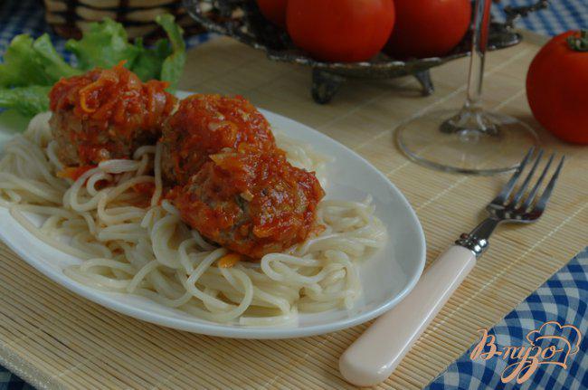 Фото приготовление рецепта: Фрикадельки к спагетти шаг №7