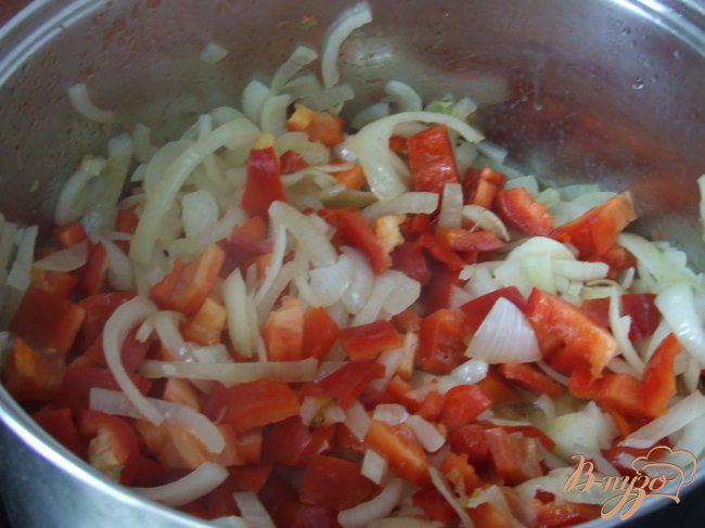 Фото приготовление рецепта: Салат из помидоров с перцем и луком шаг №2