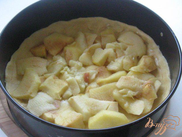 Фото приготовление рецепта: Пирог с яблоками и заварным кремом «Нежность» шаг №3