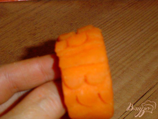 Фото приготовление рецепта: Кольца для салфеток из моркови - 2 шаг №3