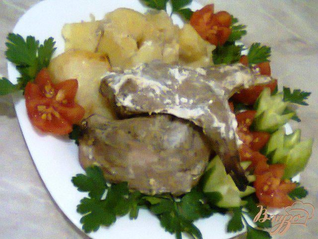 Фото приготовление рецепта: Кролик запеченый  с горчицей и сметаной. шаг №5