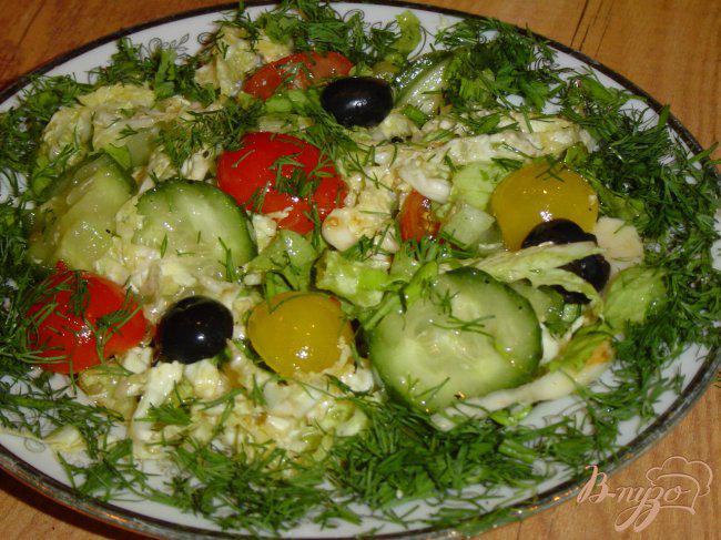 Фото приготовление рецепта: Салат овощной ассорти шаг №5