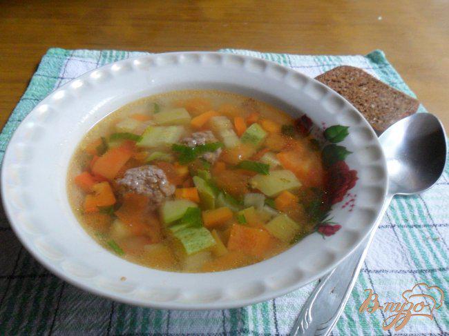 Фото приготовление рецепта: Овощной суп с фрикаделькаим шаг №11