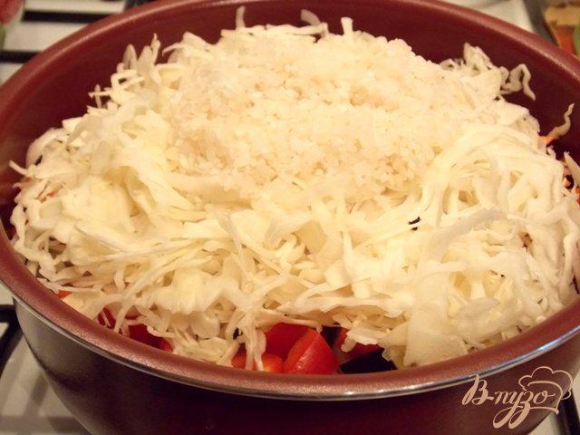 Фото приготовление рецепта: Овощное рагу с рисом шаг №6