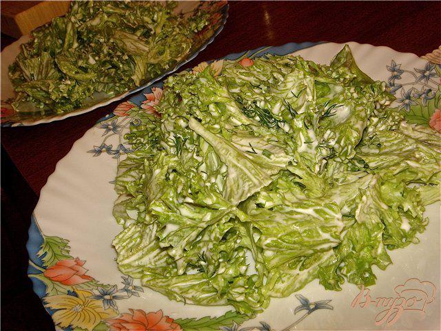 Фото приготовление рецепта: Воздушный салат с креветками шаг №3