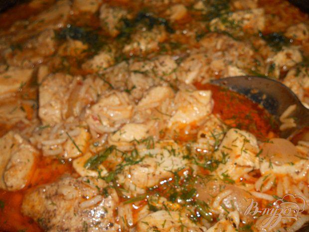Фото приготовление рецепта: Фаршированные блины с курицей и рисом шаг №4