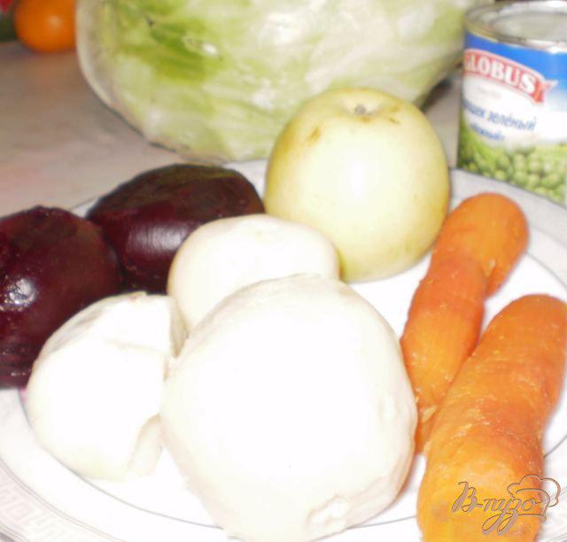 Фото приготовление рецепта: Винегрет со свежей капустой и яблоком шаг №1