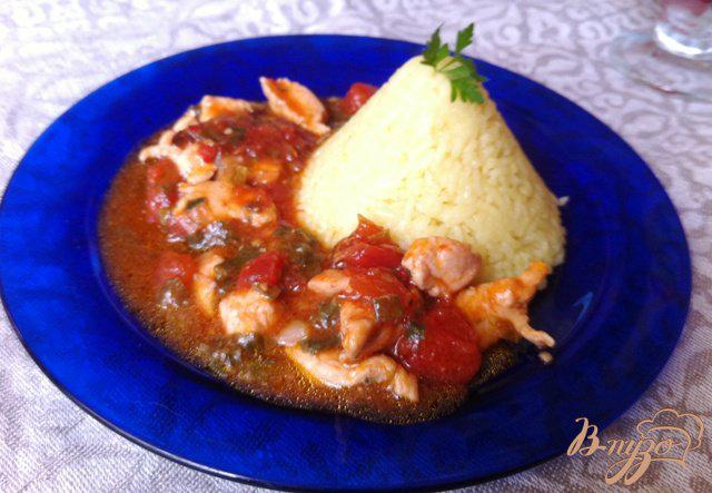 Фото приготовление рецепта: Куриное филе с тайским соусом и рисом шаг №9