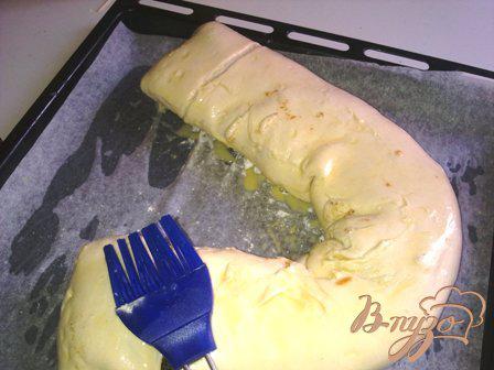 Фото приготовление рецепта: Пирог с горбушей и овощами шаг №7