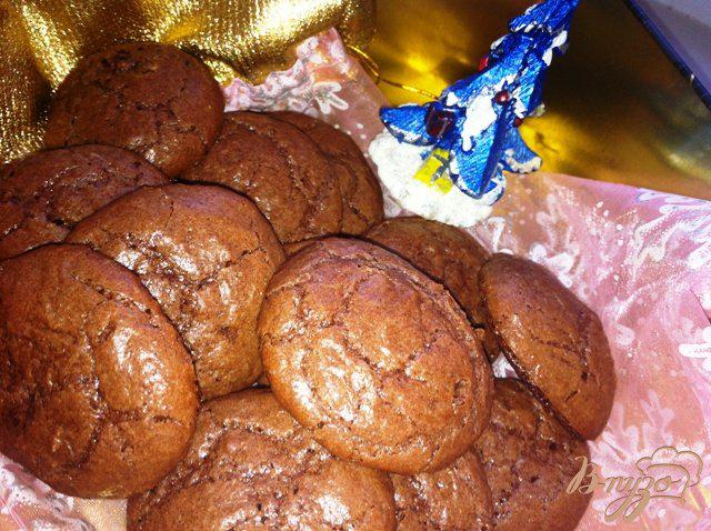 Фото приготовление рецепта: Шоколадно- ореховое печенье шаг №11