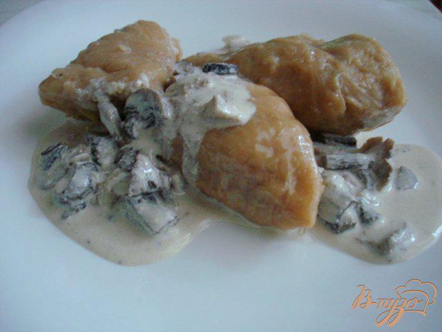Фото приготовление рецепта: Голубцы с мясом и грибами шаг №7
