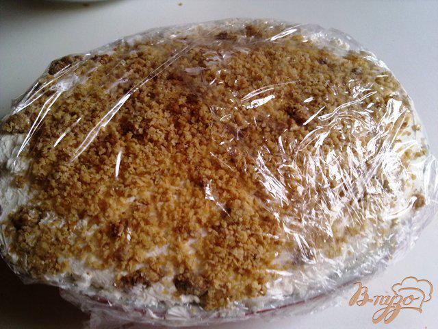 Фото приготовление рецепта: Десертный тортик с творожным кремом шаг №8