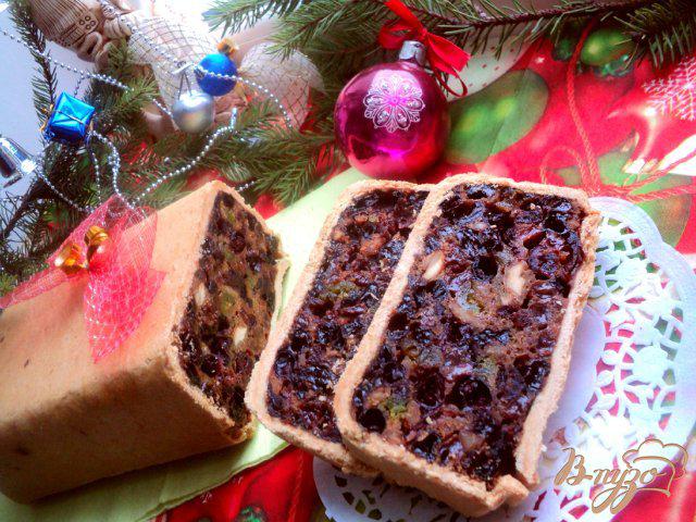 Фото приготовление рецепта: Шотландский новогодний кекс – Black Bun шаг №10