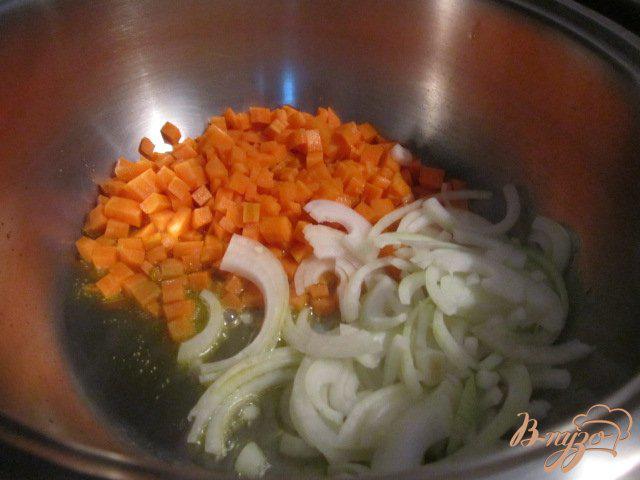 Фото приготовление рецепта: Овощной суп с кукурузными улитками.. шаг №6