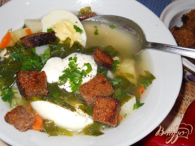 Фото приготовление рецепта: Картофельный суп со шпинатом шаг №7