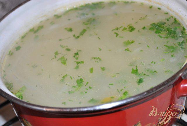 Фото приготовление рецепта: Куриный суп с овсяными хлопьями шаг №4