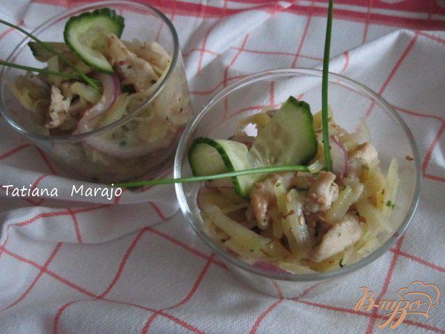 Фото приготовление рецепта: Картофельный салат с курятиной шаг №4