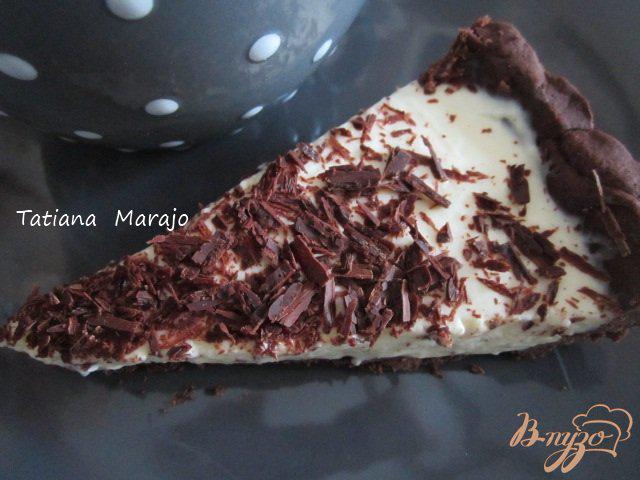 Фото приготовление рецепта: Шоколадный тарт с кремом из маскарпоне шаг №11