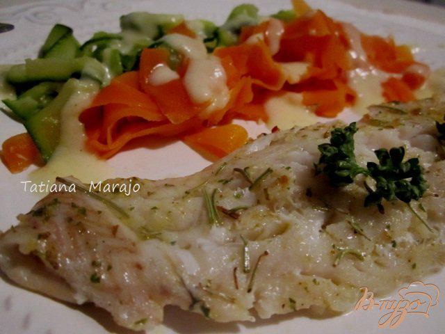 Фото приготовление рецепта: Филе скумбрии с овощной пастой на пару шаг №5