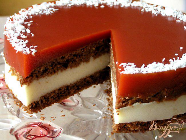 Фото приготовление рецепта: Шоколадный кокосово-томатный торт шаг №13