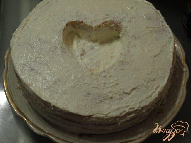 Фото приготовление рецепта: Торт «Сердце для любимого» шаг №4