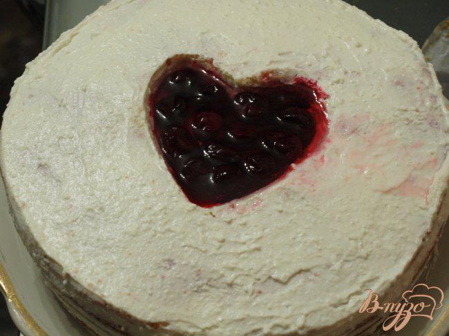 Фото приготовление рецепта: Торт «Сердце для любимого» шаг №6