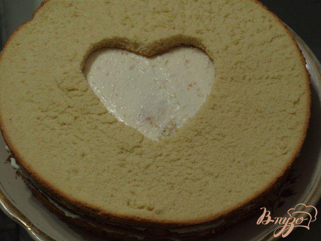 Фото приготовление рецепта: Торт «Сердце для любимого» шаг №3