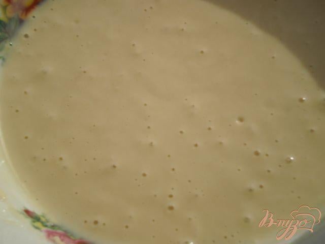 Фото приготовление рецепта: Пышные оладушки на йогурте шаг №3