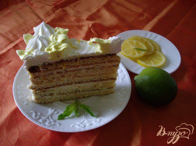 Фото приготовление рецепта: Лимонный торт. шаг №4