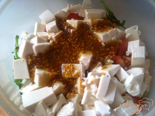 Фото приготовление рецепта: Салатный MIX с сыром тофу шаг №9