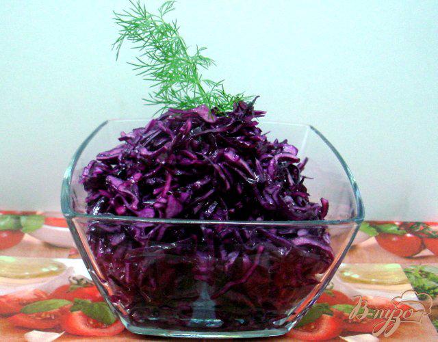 Фото приготовление рецепта: Салат из краснокочанной купусты шаг №4