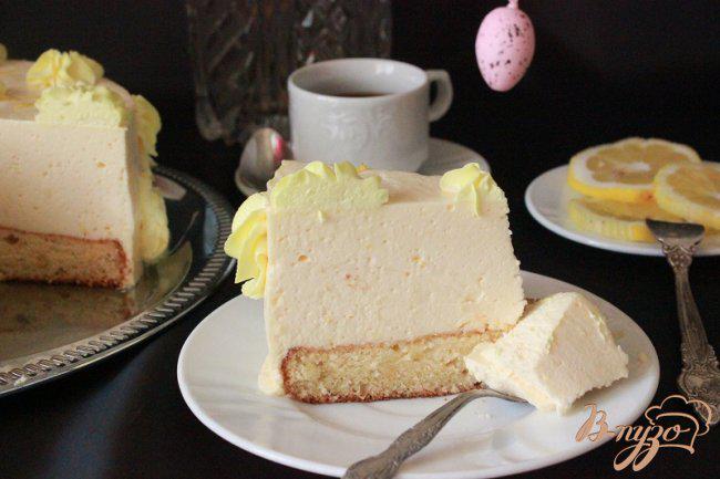 Фото приготовление рецепта: Нежный лимонный торт шаг №17