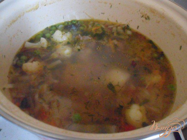 Фото приготовление рецепта: Весенний суп с фрикадельками шаг №6