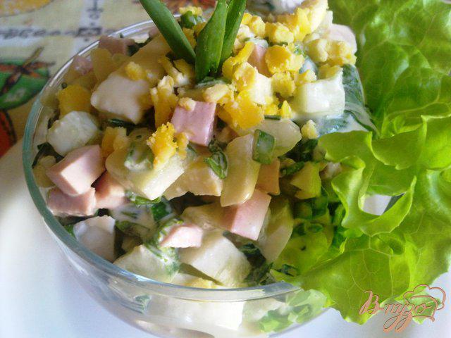 Фото приготовление рецепта: Сытный салат «Весенний» шаг №11